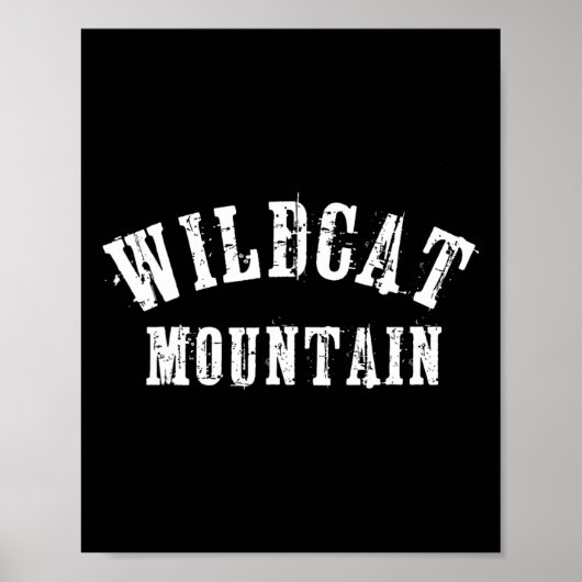 Wildcat Mountain Grungy Rustic Ambachtelijke Dappe Poster (Voorkant)