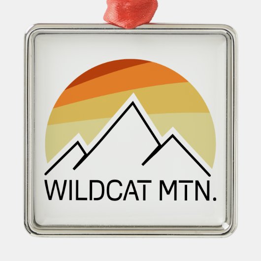 Wildcat Mountain New Hampshire Retro Metalen Ornament (Voorkant)
