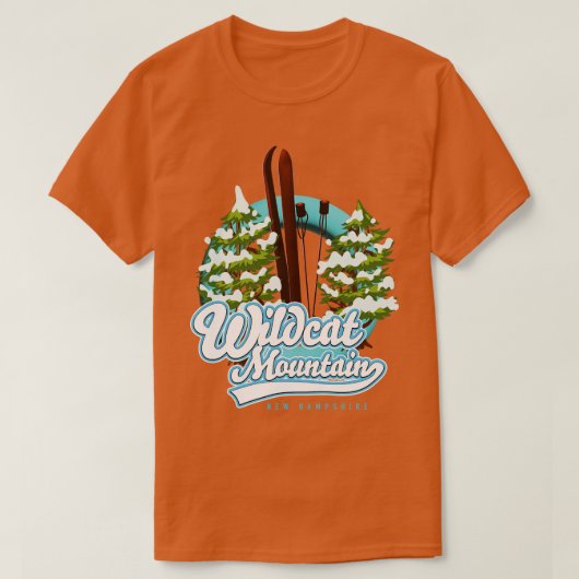 Wildcat Mountain New Hampshire retro ski T-shirt (Design voorkant)