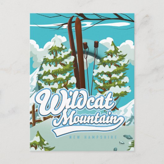 Wildcat Mountain New Hampshire Ski poster Briefkaa Briefkaart (Voorkant)
