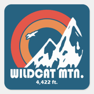 Wildcat Mountain New Hampshire Sun Eagle Vierkante Sticker