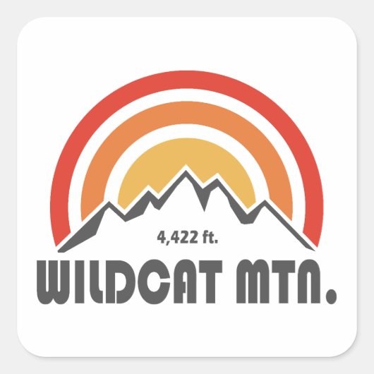 Wildcat Mountain New Hampshire Vierkante Sticker (Voorkant)