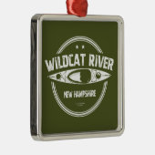 Wildcat New Hampshire Kayak Metalen Ornament (Rechts)