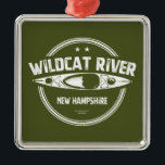 Wildcat New Hampshire Kayak Metalen Ornament<br><div class="desc">De rivier de Wildcat is een tributary van de Saco-rivier in Noord-New Hampshire. De hoofdwateren zijn afkomstig uit het schilderachtig Witte Berglandbos boven de meren van de Carter Notch en stromen naar het zuiden als een kleine bergbeek.</div>