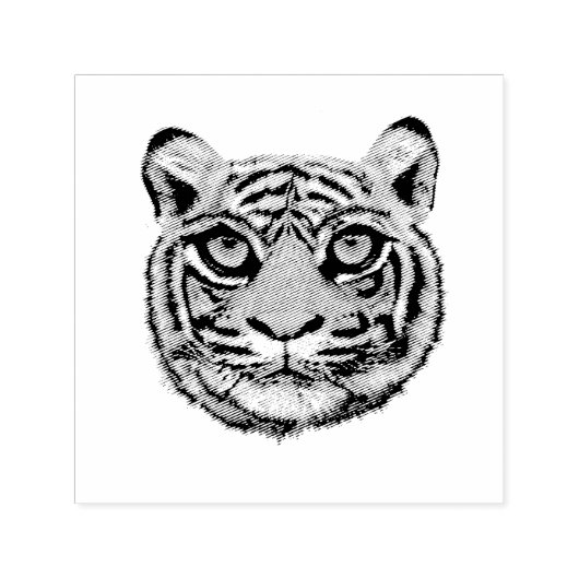 Wildcat Young Tiger Face Zelfinktende Stempel (Design)