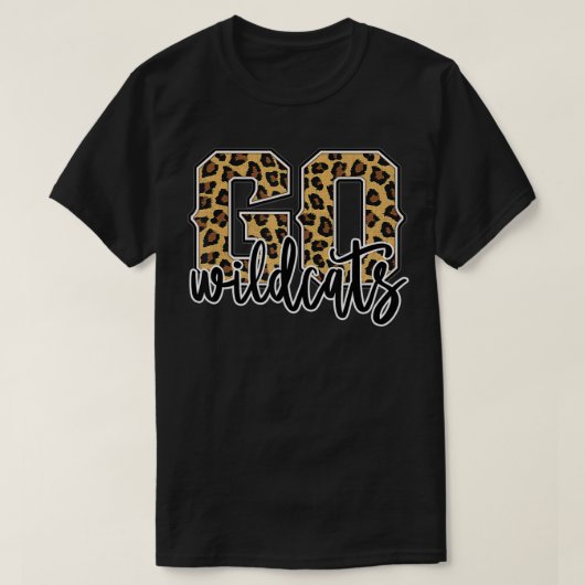 Wildcats gaan Wildcats Leopard Print Weemens Cheet T-shirt (Design voorkant)