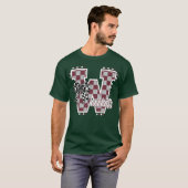 Wildcats Geruite Maroon Wildcat Pride School Spi T-shirt (Voorkant volledig)