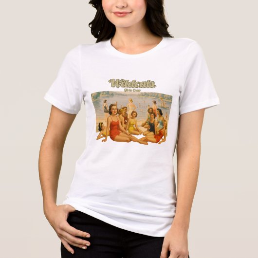Wildcats Girls Crew Tri-Blend Shirt (Voorkant)