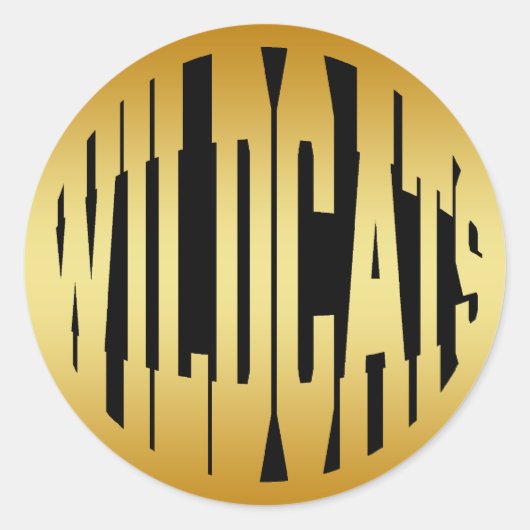 WILDCATS - GOLD RONDE STICKER (Voorkant)