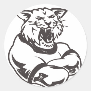 Wildcats Mascot Ronde Sticker