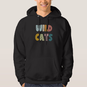 Wildcats Mascot School Spirit Sports Cheer Fan Tea Hoodie