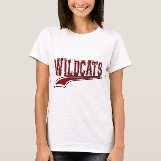 Wildcats mascotte (Deep Red) Shirt (Voorkant)