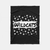 Wildcats mascotte school geest terug naar school v fleece deken (Voorkant)
