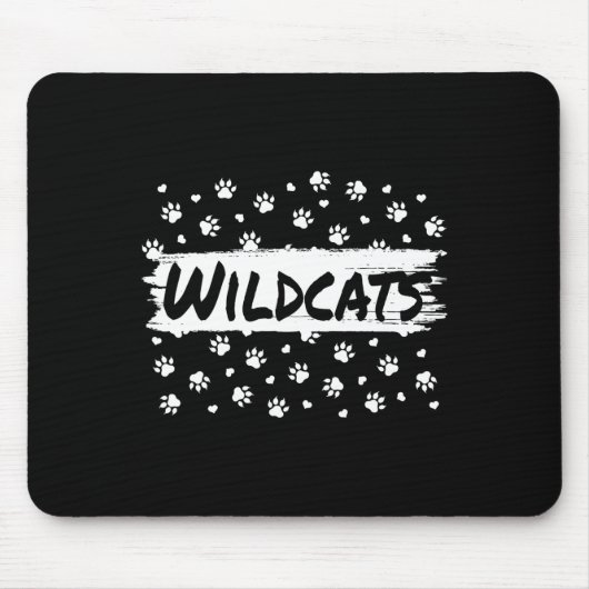 Wildcats mascotte school geest terug naar school v muismat (Voorkant)
