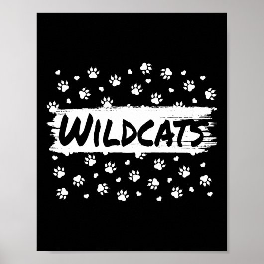 Wildcats mascotte school geest terug naar school v poster (Voorkant)