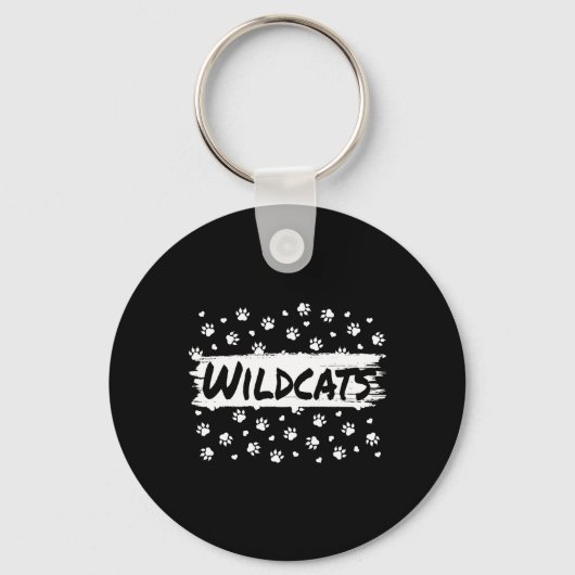 Wildcats mascotte school geest terug naar school v sleutelhanger (Voorkant)