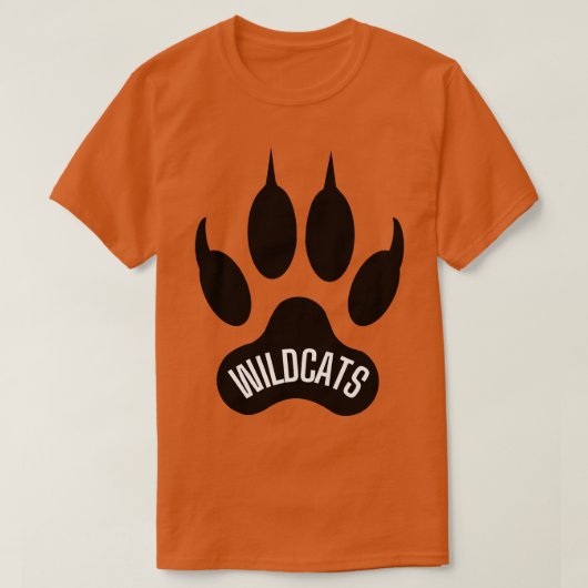 Wildcats Paw Distress Grunge Wildcats Pride 10 T-shirt (Design voorkant)