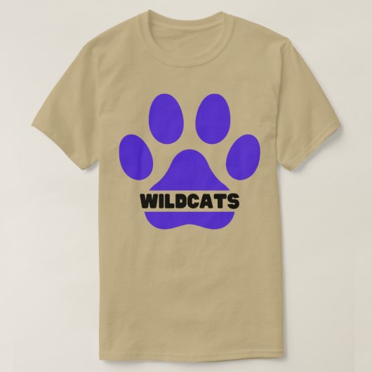Wildcats Paw Distress Grunge Wildcats Pride 6 T-shirt (Design voorkant)