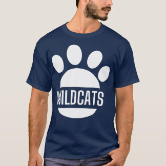 Wildcats Paw Distress Grunge Wildcats Pride 8 T-shirt