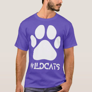 Wildcats Paw Verdrietige Grunge Wildcats Pride T-shirt