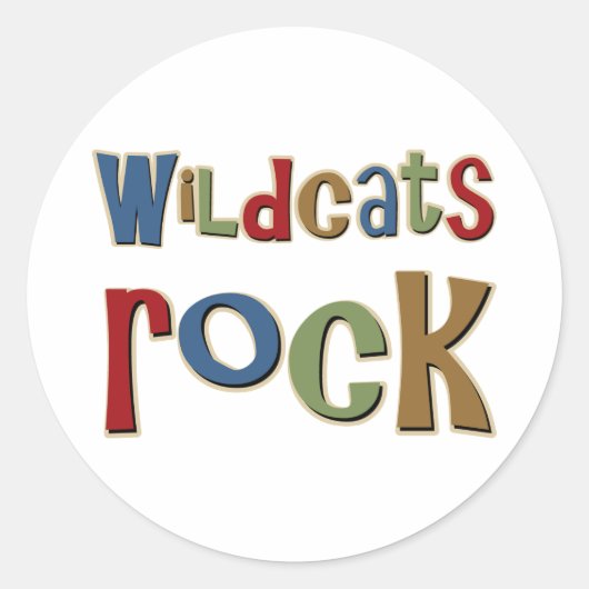 Wildcats Rock Ronde Sticker (Voorkant)