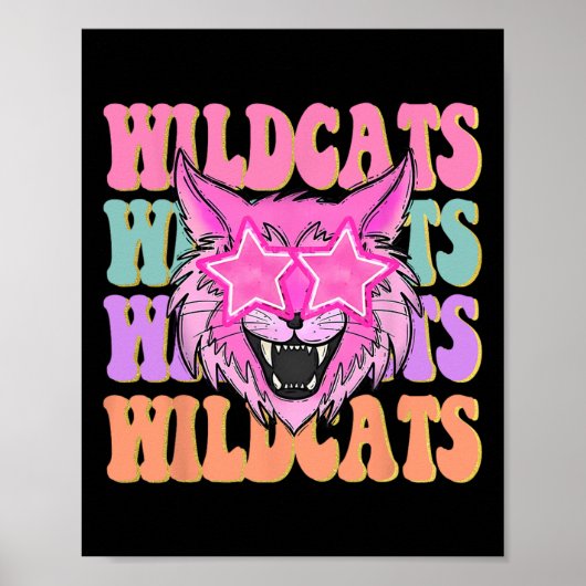 Wildcats School Mascot Poster (Voorkant)