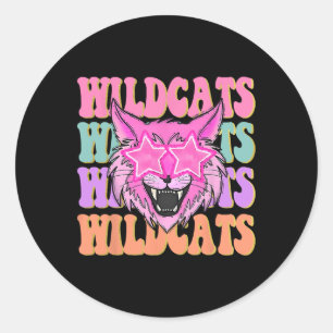 Wildcats School Mascot Ronde Sticker