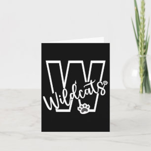 Wildcats School Sporten Fan Team Spirit Voetbal Ba Kaart