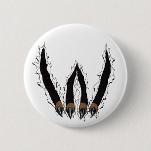 Wildcats Sportteam Claw ripping through - Al Rio Ronde Button 5,7 Cm