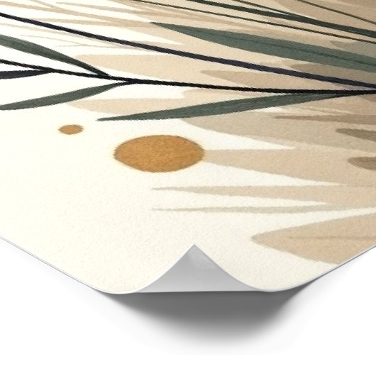 Wildcrafted Harmony – Boho Botanical Line Art Poster (Hoek)