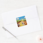 "Wilddieren Design Stickers" Vierkante Sticker (Envelop)