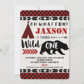 Wilde 1 1e beer van de eerste verjaardagsuitnodigi kaart (Voorkant)