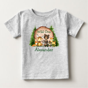 Wilde 1 1e geboorte Rustic Forest Animals Trees
