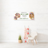 Wilde 1 1e leeuw-aapsafari-baby shower spandoek (Insitu)