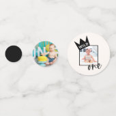 Wilde 1 1e verjaardag Aangepaste foto Confetti (Voorkanten)