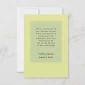 Wilde 1 1e verjaardag bedankkaart (Achterkant)