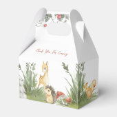 Wilde 1 1e verjaardag Bruin Baby Deer & Friends Bedankdoosjes (Voorkant Zijde)