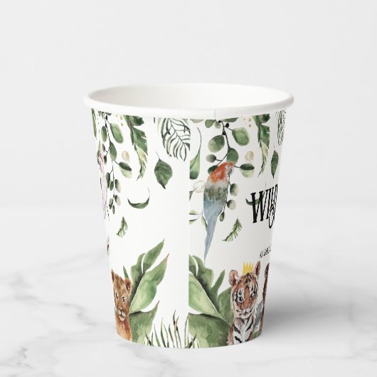 Wilde 1 1e verjaardag | Koning van Dingen Papieren Bekers (Rechts)