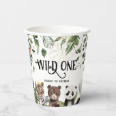 Wilde 1 1e verjaardag | Koning van Dingen Papieren Bekers (Voorkant)