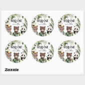 Wilde 1 1e verjaardag | Koning van Dingen Ronde Sticker (Vel)