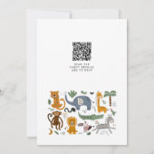 Wilde 1 1e verjaardag Safari Dieren koken Kinder Kaart (Achterkant)