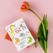 Wilde 1 1e verjaardag Safari Dieren koken Kinder Kaart