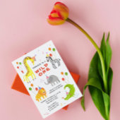 Wilde 1 1e verjaardag Safari Dieren koken Kinder Kaart