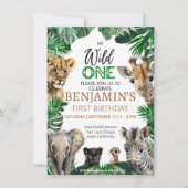 Wilde 1 1e verjaardag Safari Kaart (Voorkant)