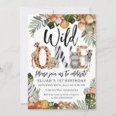 Wilde 1 1e verjaardag Uitnodiging (Voorkant)