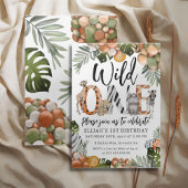 Wilde 1 1e verjaardag Uitnodiging