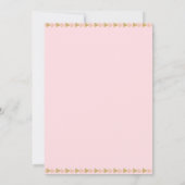 Wilde 1 1e verjaardag van het meisje uit de roze s kaart (Achterkant)