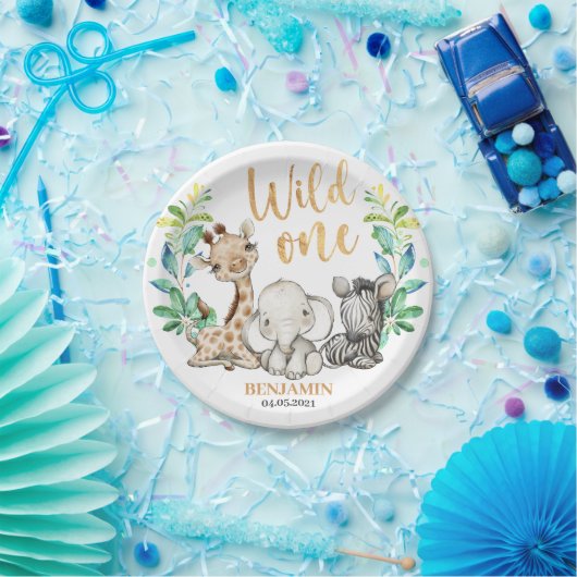 Wilde 1 Oerwoud 1e Birthday Paper Bord (Feest)