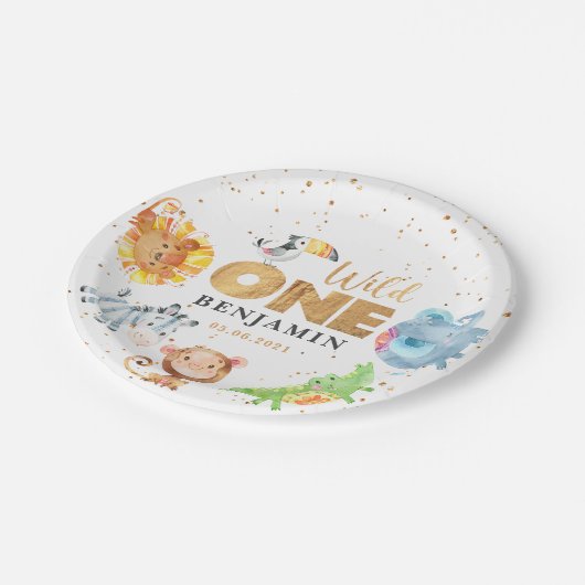 Wilde 1 Oerwoud 1e Birthday Paper Bord (Gekanteld)