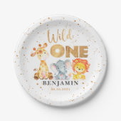 Wilde 1 Oerwoud 1e Birthday Paper Bord (Voorkant)